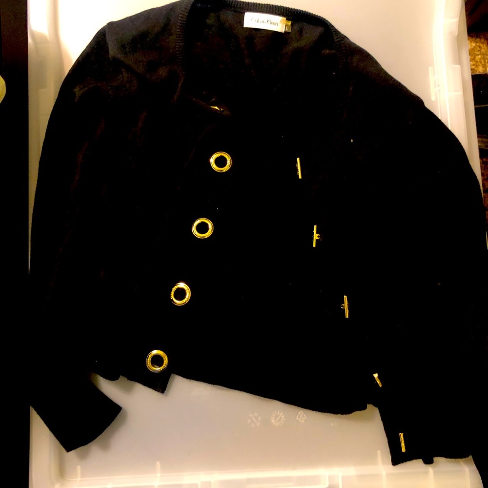 CalvinKlein Black short with gold buttons
